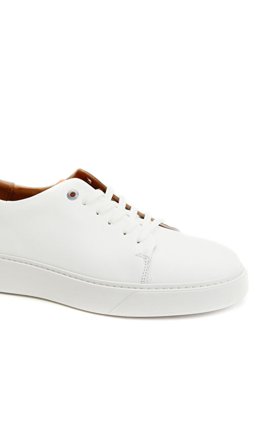 Beyaz Kadın Deri Sneaker