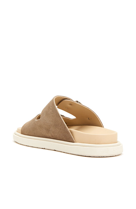 Taş Süet Kadın Deri Terlik