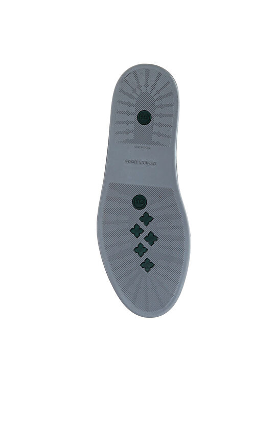 Gri Süet Erkek Zımbalı Deri Sneaker Ayakkabı