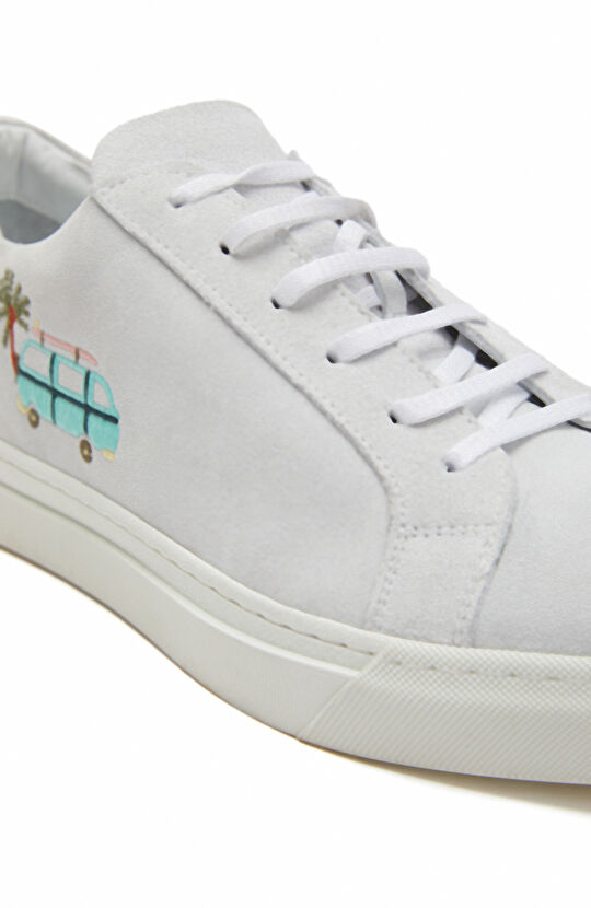 Beyaz Erkek Süet Ayakkabı