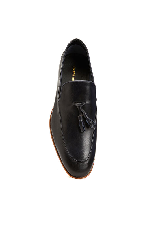 Lacivert Deri Erkek Loafer