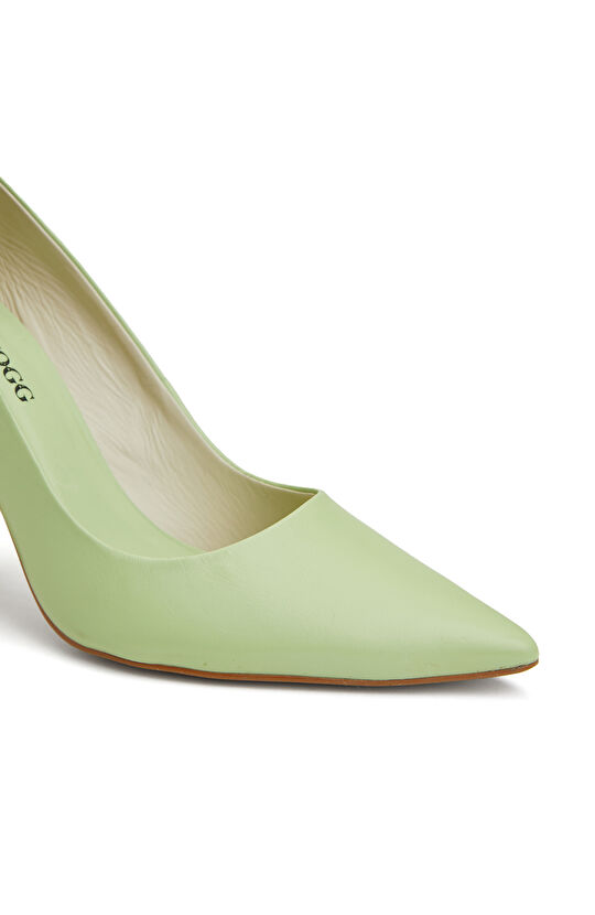 Yeşil Deri Kadın Ayakkabı