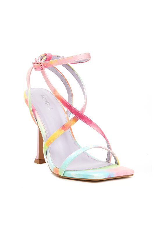 Renkli Kadın Deri Sandalet