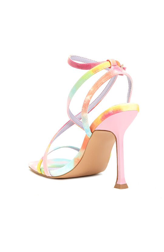 Renkli Kadın Deri Sandalet