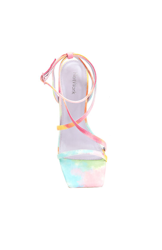 Renkli Kadın Deri Sandalet