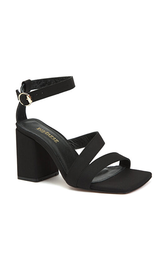 Siyah Kadın Deri Sandalet