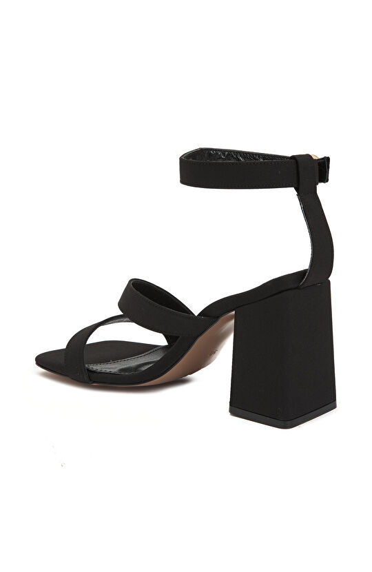 Siyah Kadın Deri Sandalet