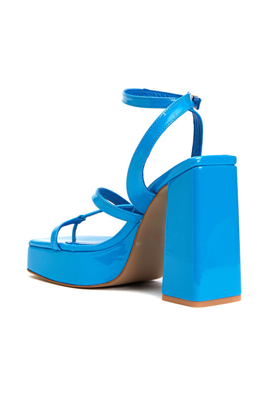 Mavi Kadın Deri Sandalet