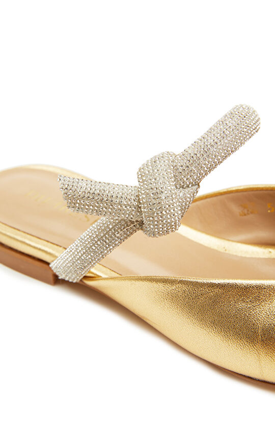 Gold Kadın Deri Terlik