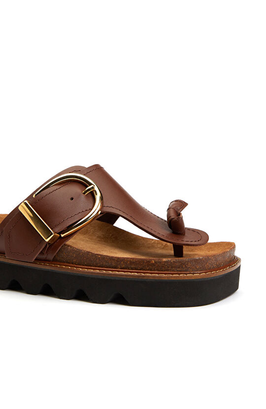 Taba Kadın Deri Terlik