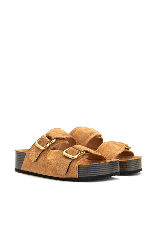 Taba Kadın Süet Terlik