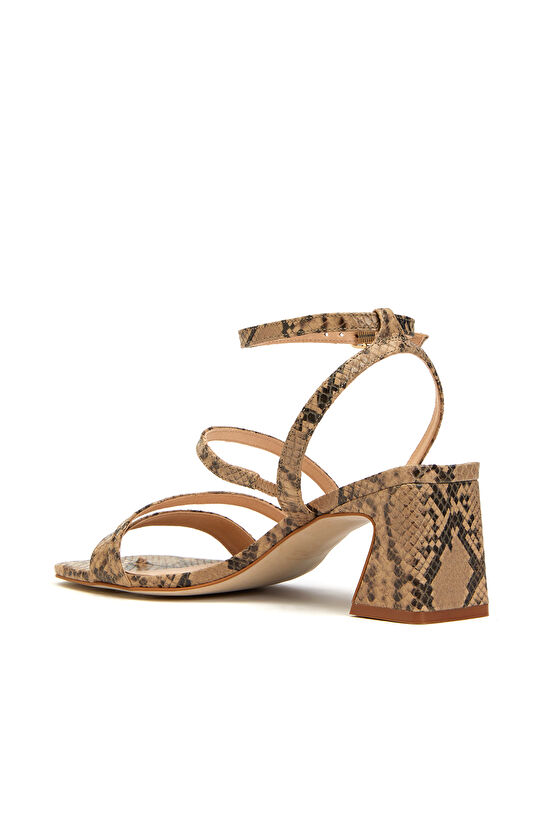 Bej Kadın Deri Sandalet