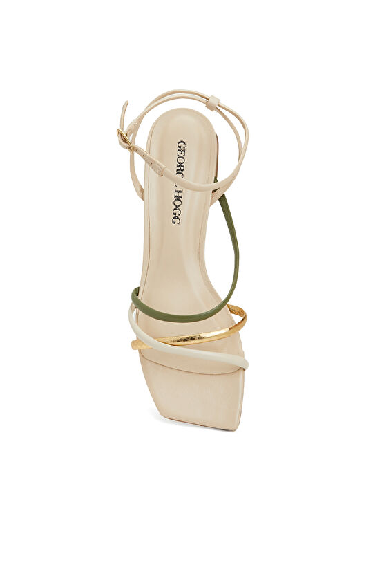 Gold Kadın Deri Sandalet