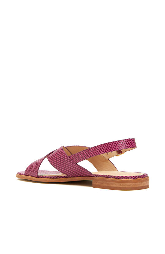 Pembe Kadın Deri Sandalet