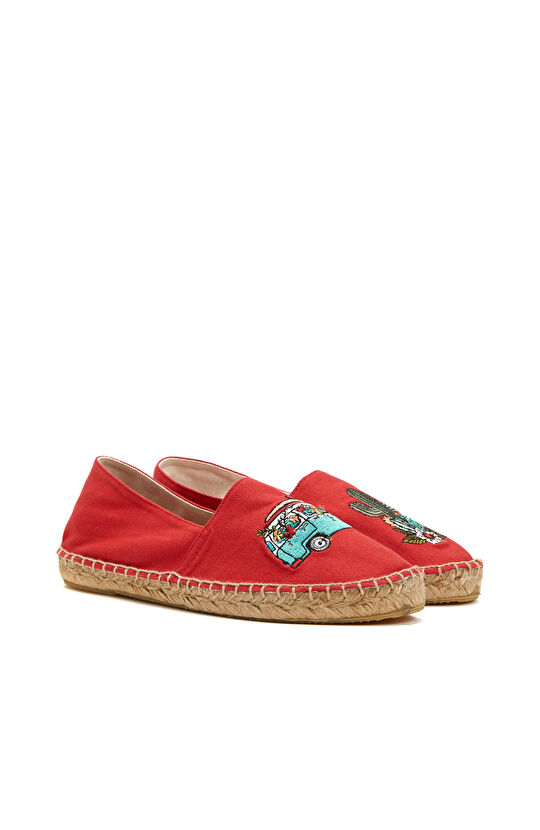 Kırmızı Kadın Espadril