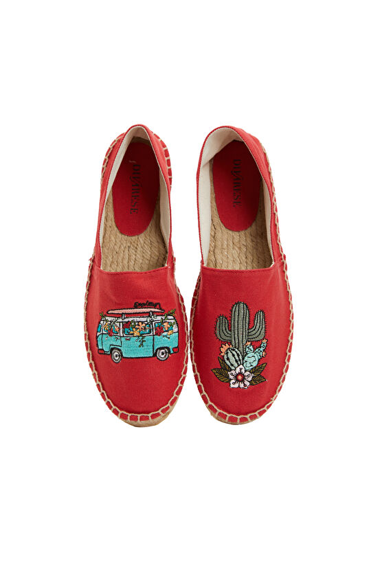 Kırmızı Kadın Espadril