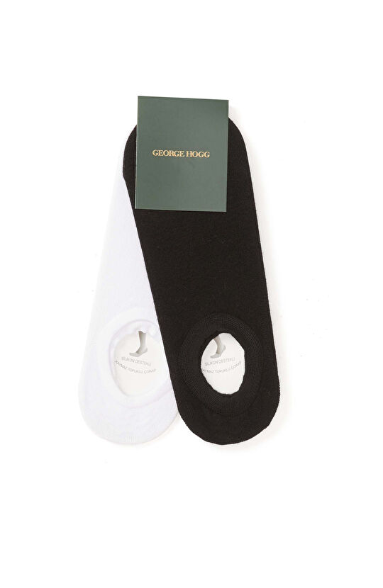 Siyah Beyaz 2li Erkek Bambu Çorap Seti