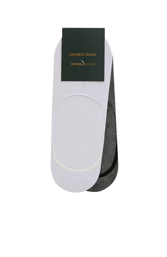 Beyaz Gri 2li Erkek Bambu Çorap Seti