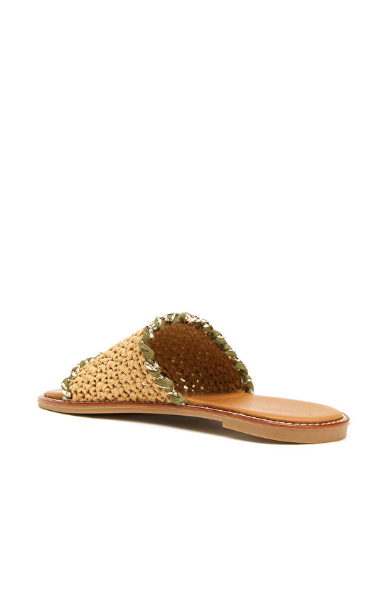 Naturel Kadın Hasır Terlik