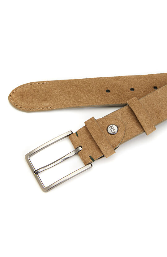 Bej Erkek Deri Kemer