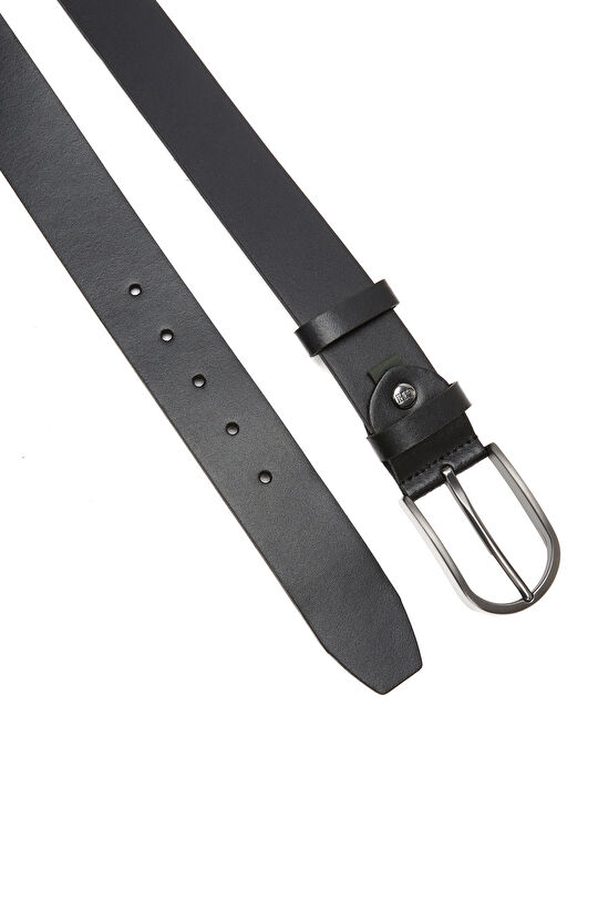 Black Men's Leather Belt