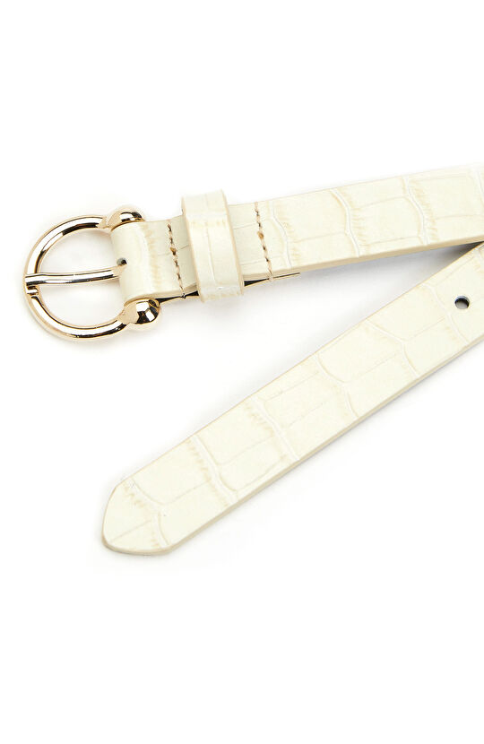 Bej Kadın Deri Kemer