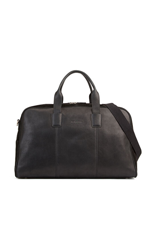 Siyah Erkek Deri Seyahat Çantası