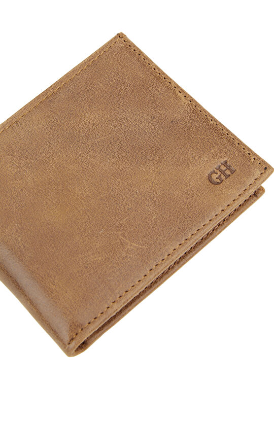 Kum Rengi Kroko Erkek Deri Cüzdan