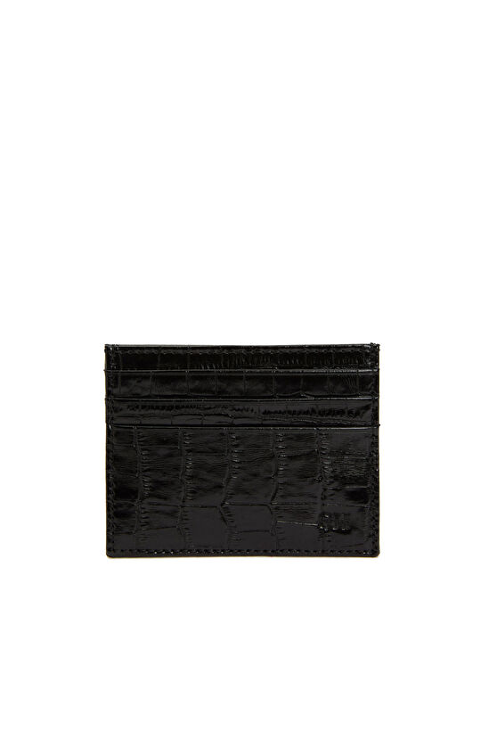 Siyah Kroko Erkek Deri Kartlık