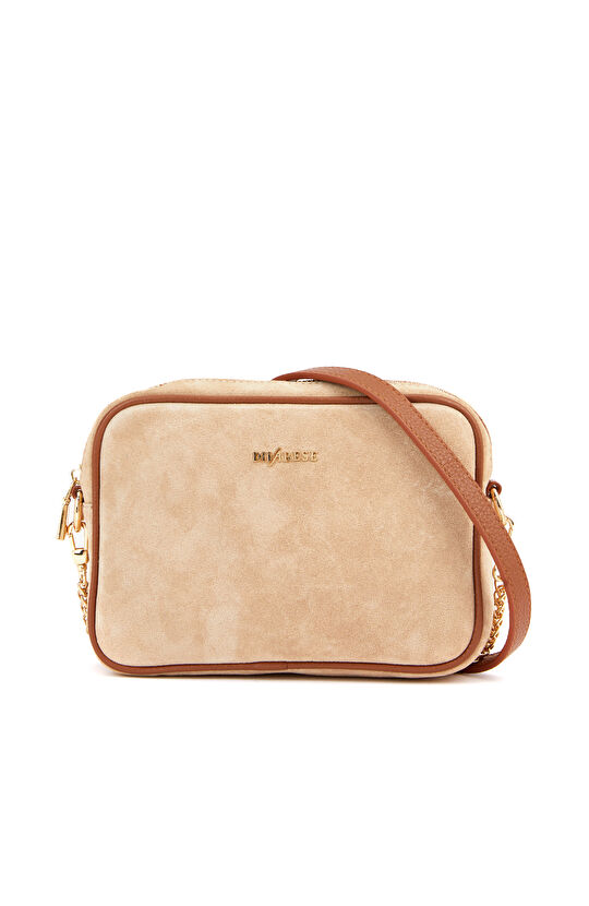 Bej Kadın Süet Postacı Çantası