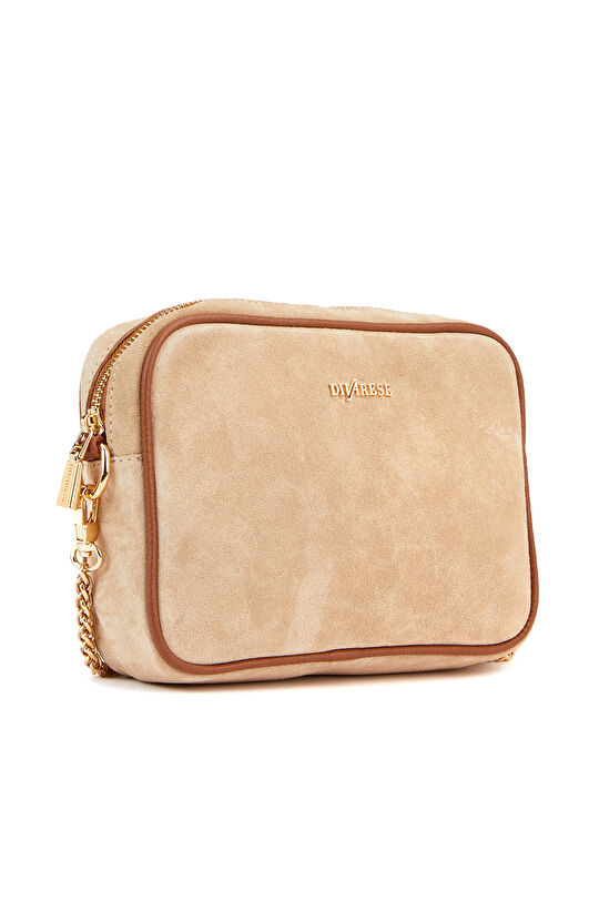 Bej Kadın Süet Postacı Çantası