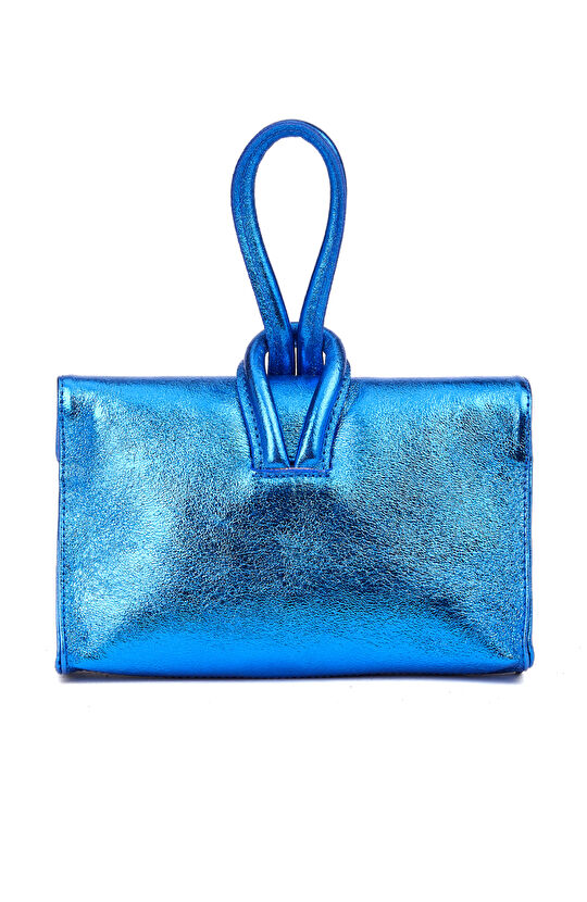 Mavi Kadın Deri Omuz Çantası