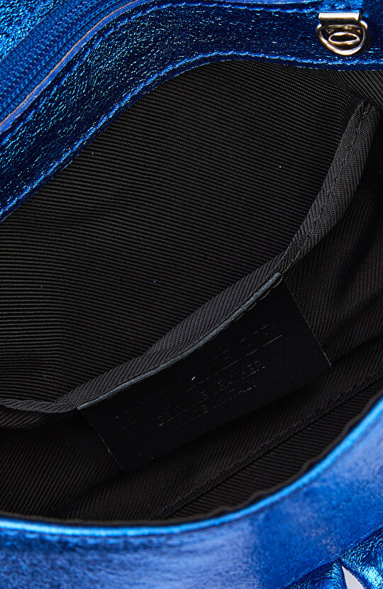 Mavi Kadın Deri Omuz Çantası