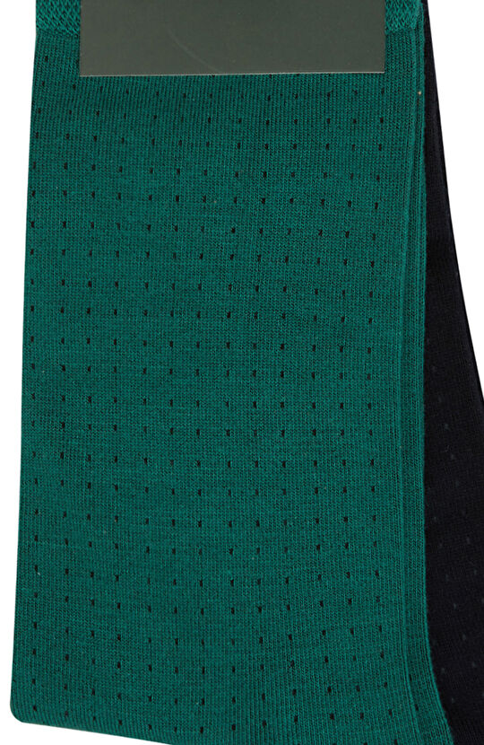 2'li Yeşil Lacivert Erkek Bambu Çorap Seti