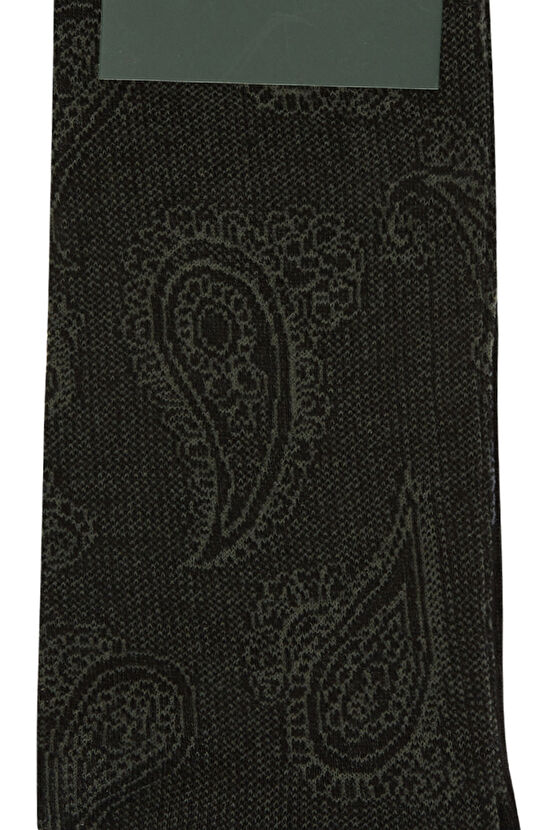 Siyah Yeşil Erkek Bambu Çorap