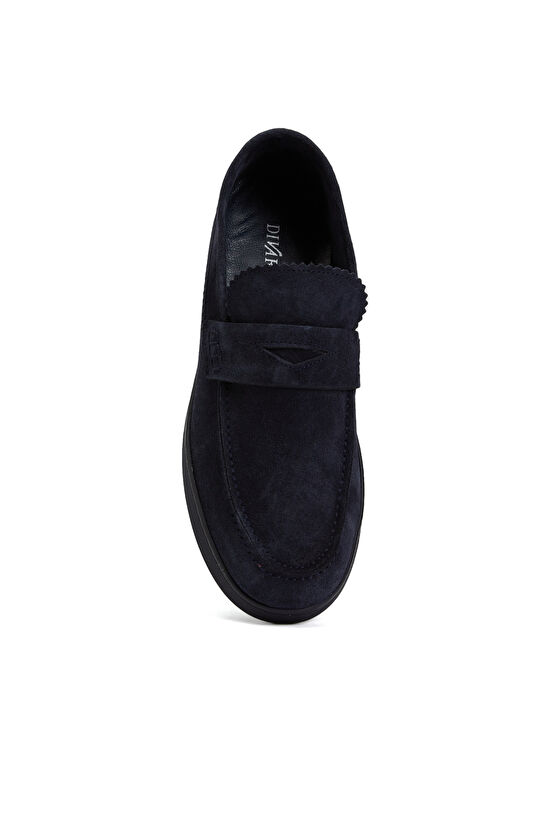 Lacivert Erkek Süet Loafer