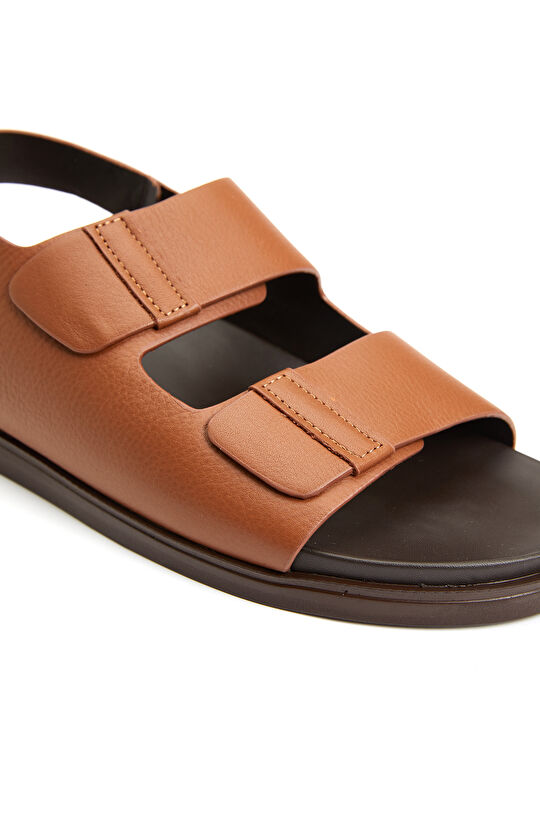Taba Erkek Deri Sandalet