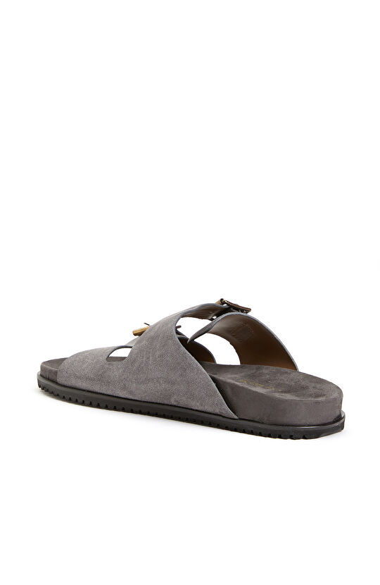 Antrasit Erkek Süet Terlik