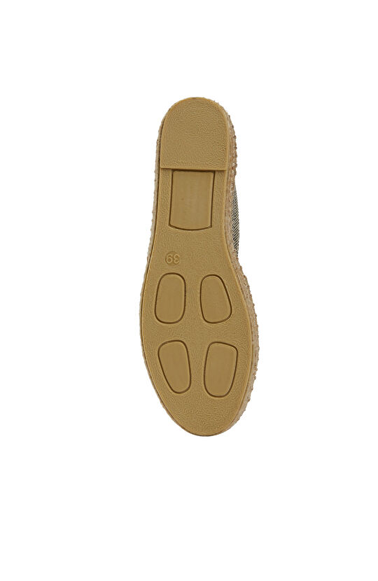 Siyah Bej Kadın Espadril