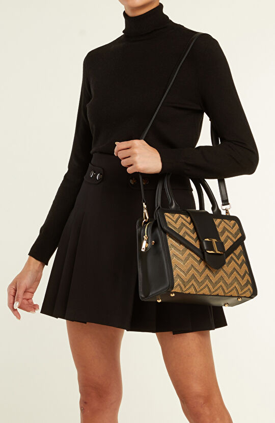 Siyah Desenli Kadın Çanta