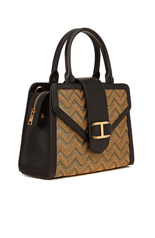 Siyah Desenli Kadın Çanta