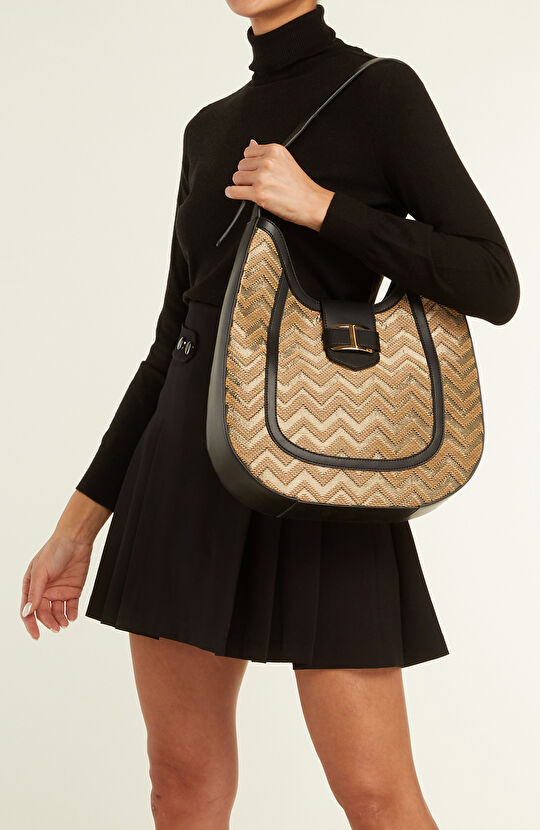 Siyah Desenli Kadın Çanta