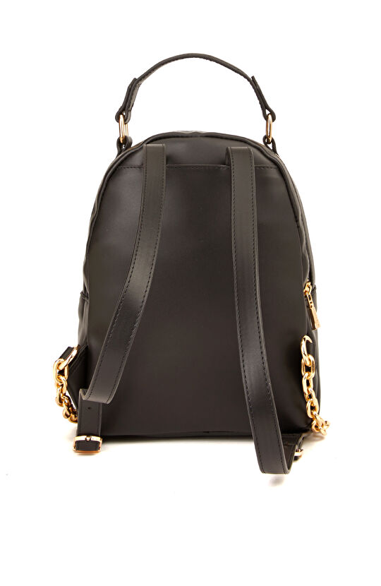 Gri Kazayağı Desenli Kadın Sırt Çantası