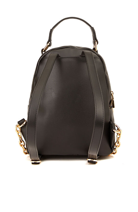 Pembe Kazayağı Desenli Kadın Sırt Çantası