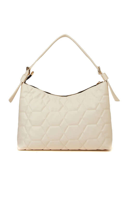 Bej Kapitoneli Kadın Çanta