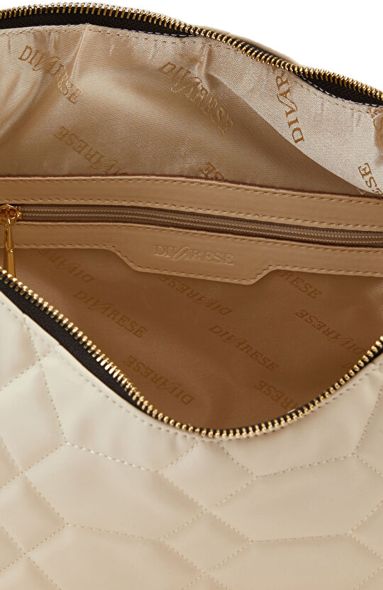 Bej Kapitoneli Kadın Çanta