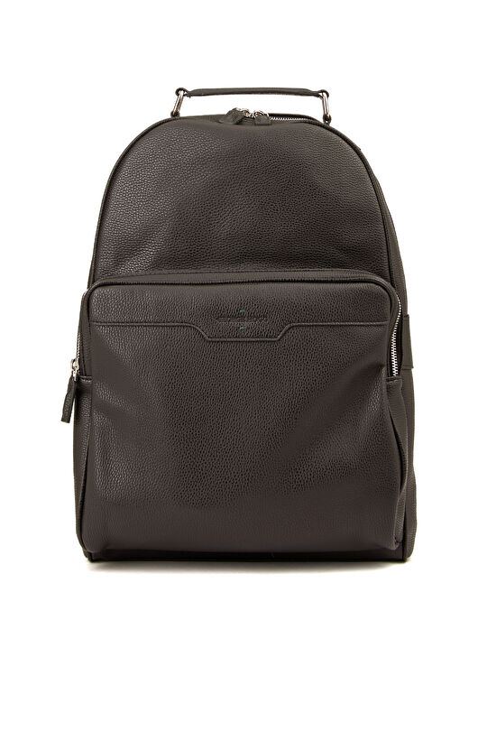 Siyah Deri Erkek Sırt Çantası