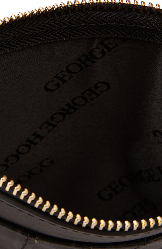 Siyah Kroko Desenli Kadın Portföy