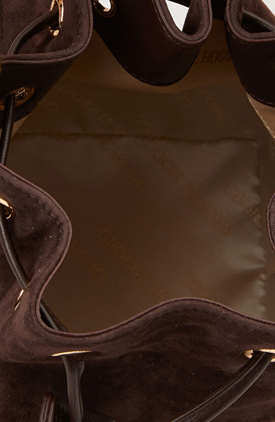 Kahverengi Kadın Süet Postacı Çantası