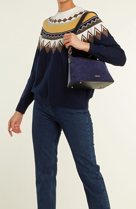 Lacivert Kadın Deri Çanta